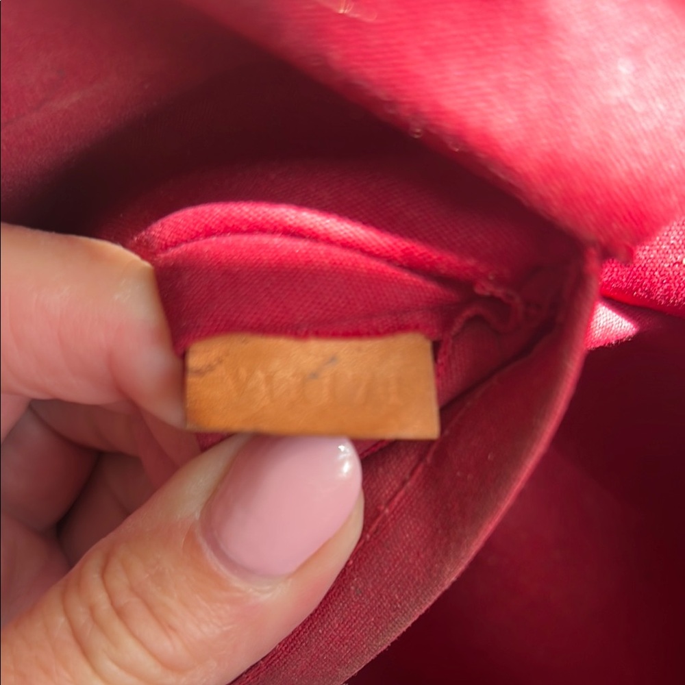 Louis Vuitton  Sherwood   Red Satchel with Monogram Embossing and Gold Hardware - Picture 13 of 14